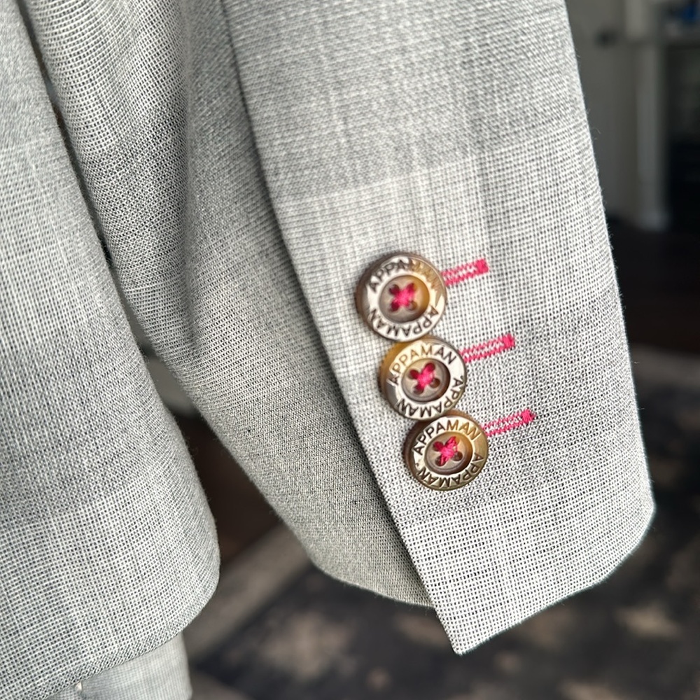 Appaman stretchy Mod London gray check suit - Picture 4 of 8